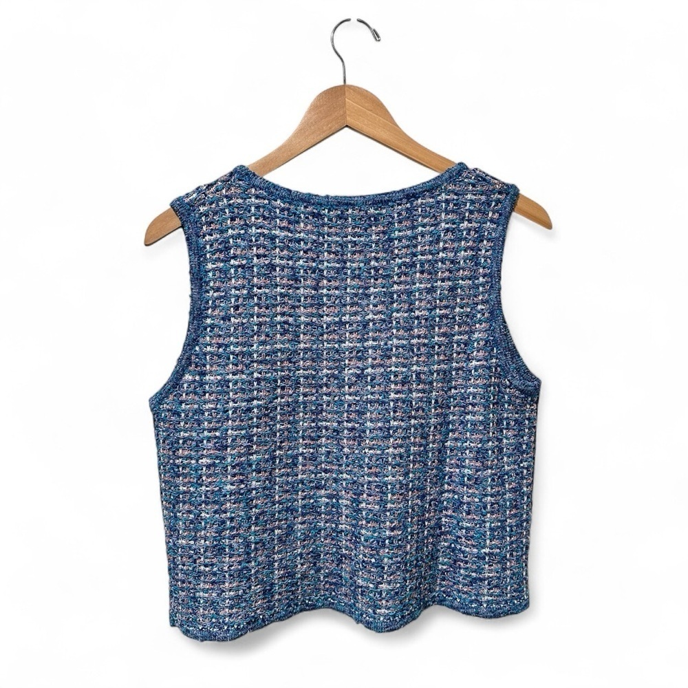 Zara Blue Metallic Thread Knit Top - Picture 6 of 10